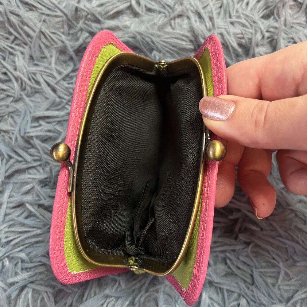 Vintage Genuine Leather Pink Wallet - Picture 2 of 6